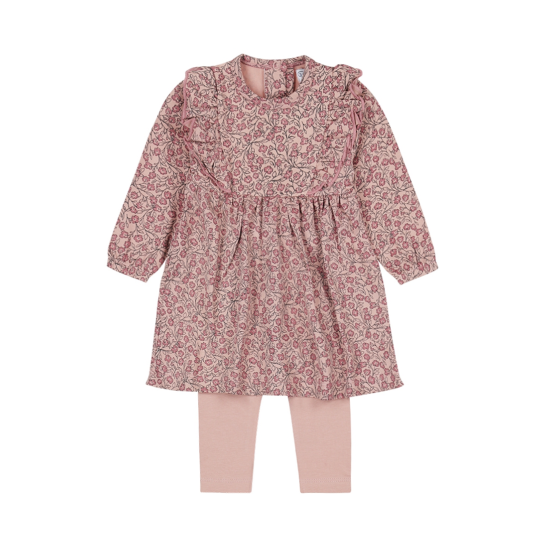 Dirkje-Meisjes 2 pce babypakje ls  licht mauve