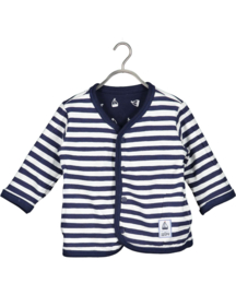Blue Seven-Baby Boys knitted reversible jacket-Ultramarin aop orig