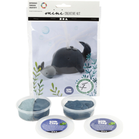 Creotime-Mini Creative Kit-Walvis met kalf-multi color