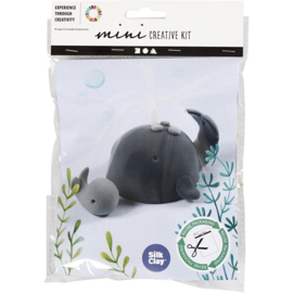 Creotime-Mini Creative Kit-Walvis met kalf-multi color