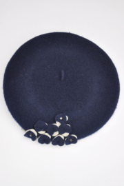 Tica-Meisjes Baret Vilten harten-Blue