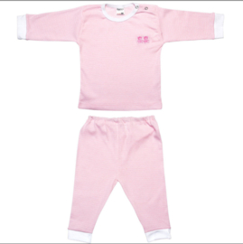 Beeren pyjama baby roze streepje met borduur-Rose