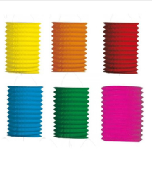CW-Effen gekleurde lampionen doorsnee 16 cm-Multi Color