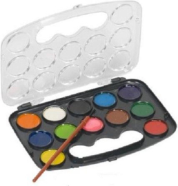 Topwrite Kids-Waterverf 12 delig met penseel-Multi Color
