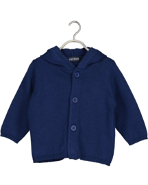 Blue Seven-Baby knitted cardigan, hood-Ultramarin orig