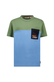 Moodstreet-Jongens  LEX borstzakje T-shirt-Koel kaki