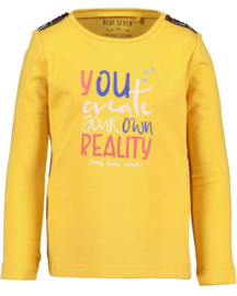Blue Seven-Kids Girls knitted T-shirt-Mustard ORIG-Yellow