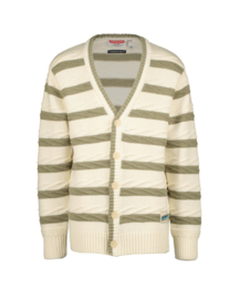 Vingino -Jongens vest gestreept MAK- ecru/beige