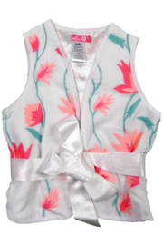 LoFff-Meisjes vest Multicolour- wit