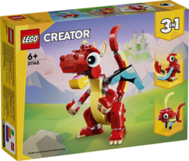 LEGO Creator Rode draak-31145-rood
