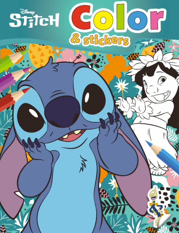 Walt Disney- Color and stickers - Stitch