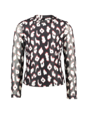 B.Nosy-Meisjes shirt with body lining-you leopard-Meerdere kleuren