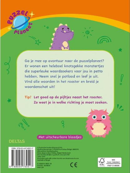 Deltas-Puzzel planeet- Superleuke Woordzoekers- 8-10Jaar