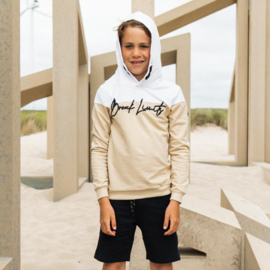 No Way Monday-Jongens Sweater met capuchon-Donker zand