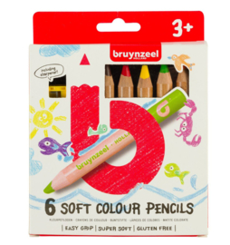 Bruynzeel Kids zachte kleurpotloden set 6