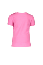 Bampidano-Baby  Girls short sleeve T-shirt Ella plain with print SUMMER-Neon Pink