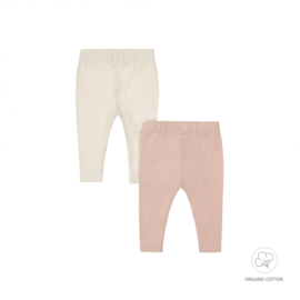 Dirkje-Baby meisjes 2-pack leggings organic cotton-Meerdere kleuren