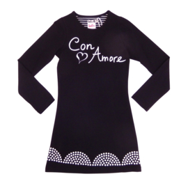 LoFff-Meisjes jurk Con Amore- Zwart