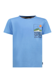 Moodstreet-Jongens  LEWIS Waves-spot-T-shirt-Miami Blauw