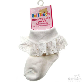 Soft Touch-Baby Girls Sokjes met Broderie, 12-18 mnd