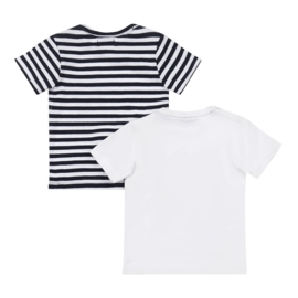 Dirkje-Jongens T-Shirt ss-2 pack-Navy