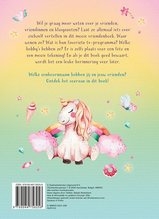 Deltas-Unicorn vriendenboek - Deltas - Hardcover