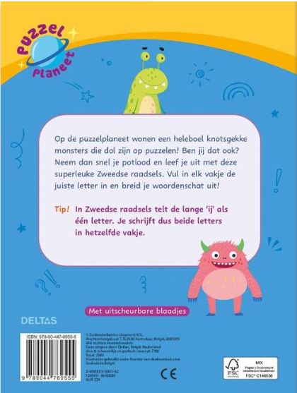 Deltas-Puzzel planeet- Superleuke Zweedse Raadsels- 9-11Jaar
