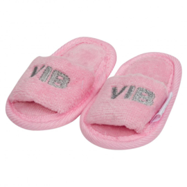 VIB-Girls Baby Slipper VIB' -Rose-silver