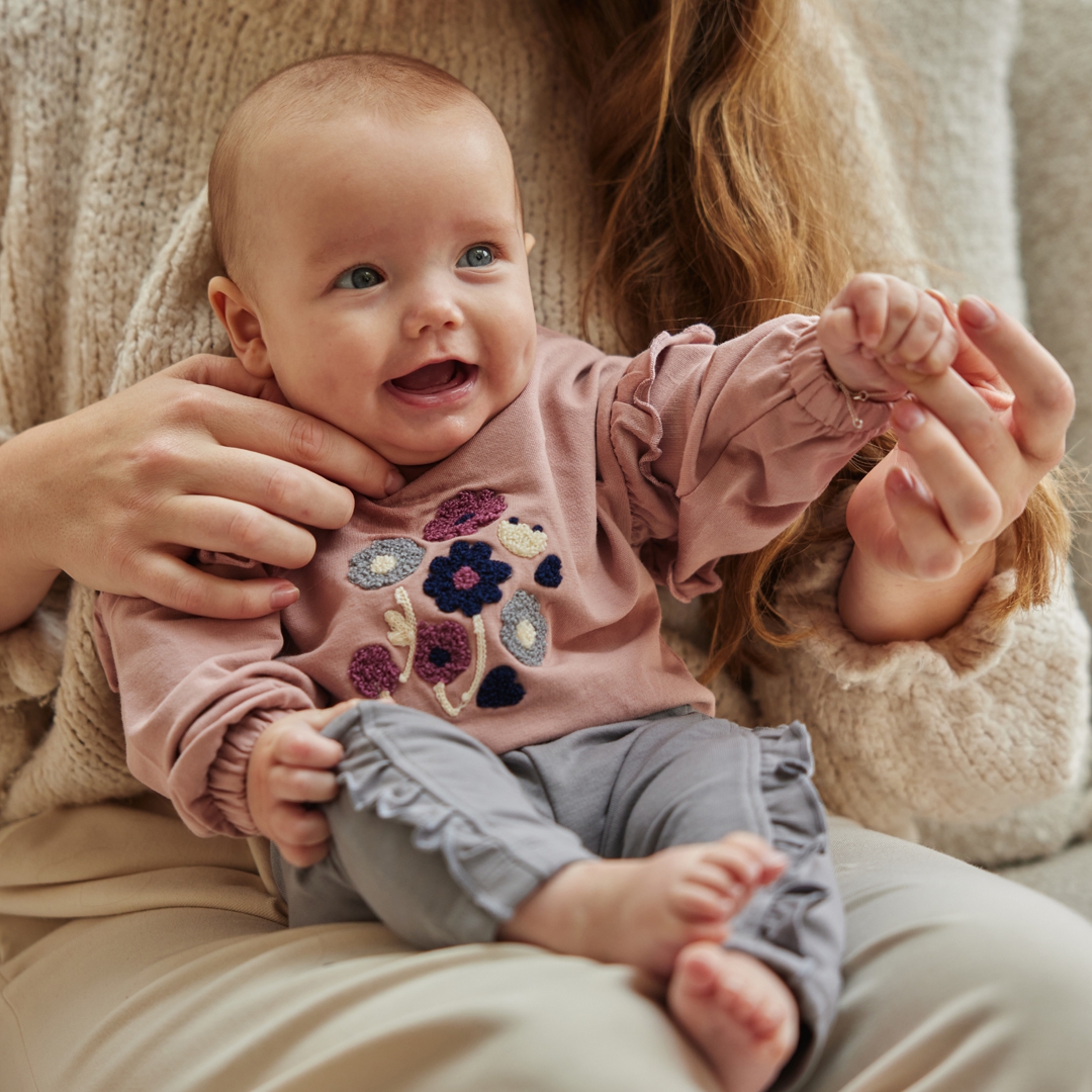Dirkje-Meisjes Sweater loose fit -Light mauve