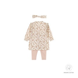 Dirkje-Meisjes 2 pce babysuit + headband organic cotton-Off white
