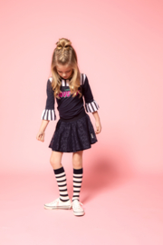 B.Nosy-Girls socks B.classic cool with vertical stripes-Oxford stripe