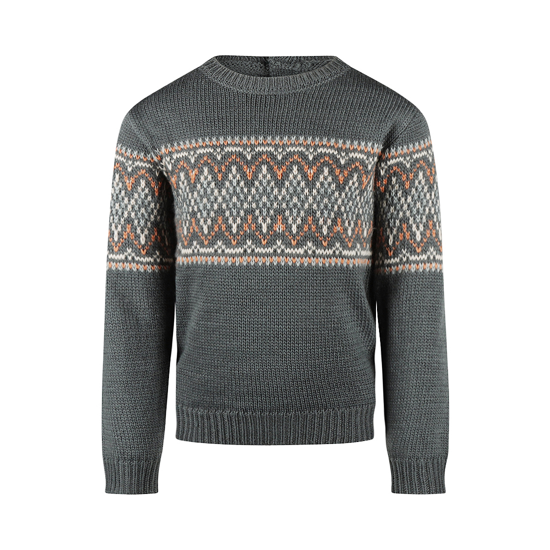 Koko Noko-Jongens Sweater met ronde hals-Steel blue