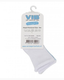 VIB-Jongens  Baby sokken-2 paar-set- 3m(17/18) -Wit-blauw