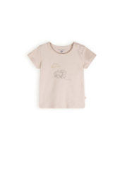 Petite Maison-  Kai T-shirt s/sl met borstprint- Oatmeal