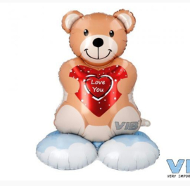 VIB-Folie Ballon Beer 89 cm 'Love You' -Bruin