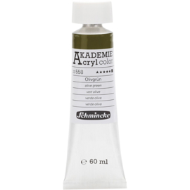 Acryl color-olive green (558), opaque, extr. fade resistant, 60ml-Schmincke AKADEMIE