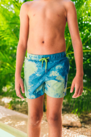 Sea'sons- Kids-Jongens zwembroek Solid -Blauw groen