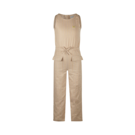 Koko Noko-Meisjes Mouwloos jumpsuit-Zand