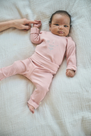 Petite Maison-  Kokai T-shirt rib met print- Pastel roze