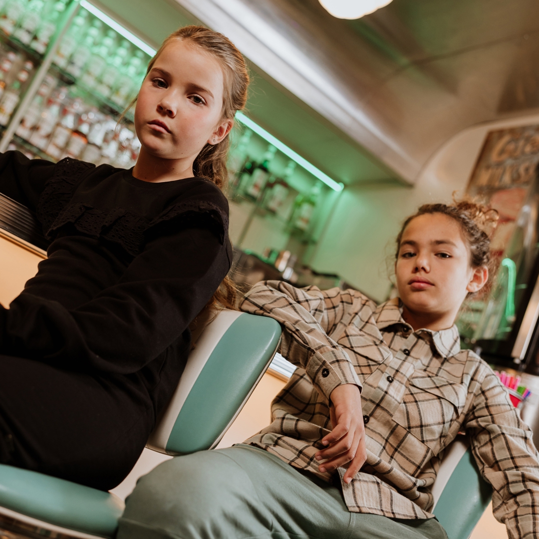 No Way Monday-Meisjes  Jurk Ls.-Zwart