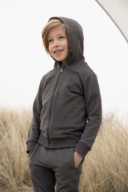 Koko Noko-Boys Nero Cardigan ls with hood Bio Cotton-Grey