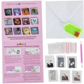 Craft Buddy- Card Kits-Diamond Painting Flamingos - Multi Color