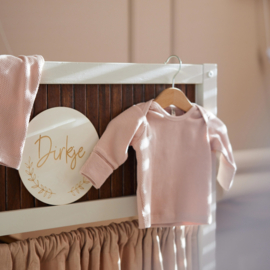 Dirkje-2 pce meisjes babypakje organic cotton-Light dusty pink