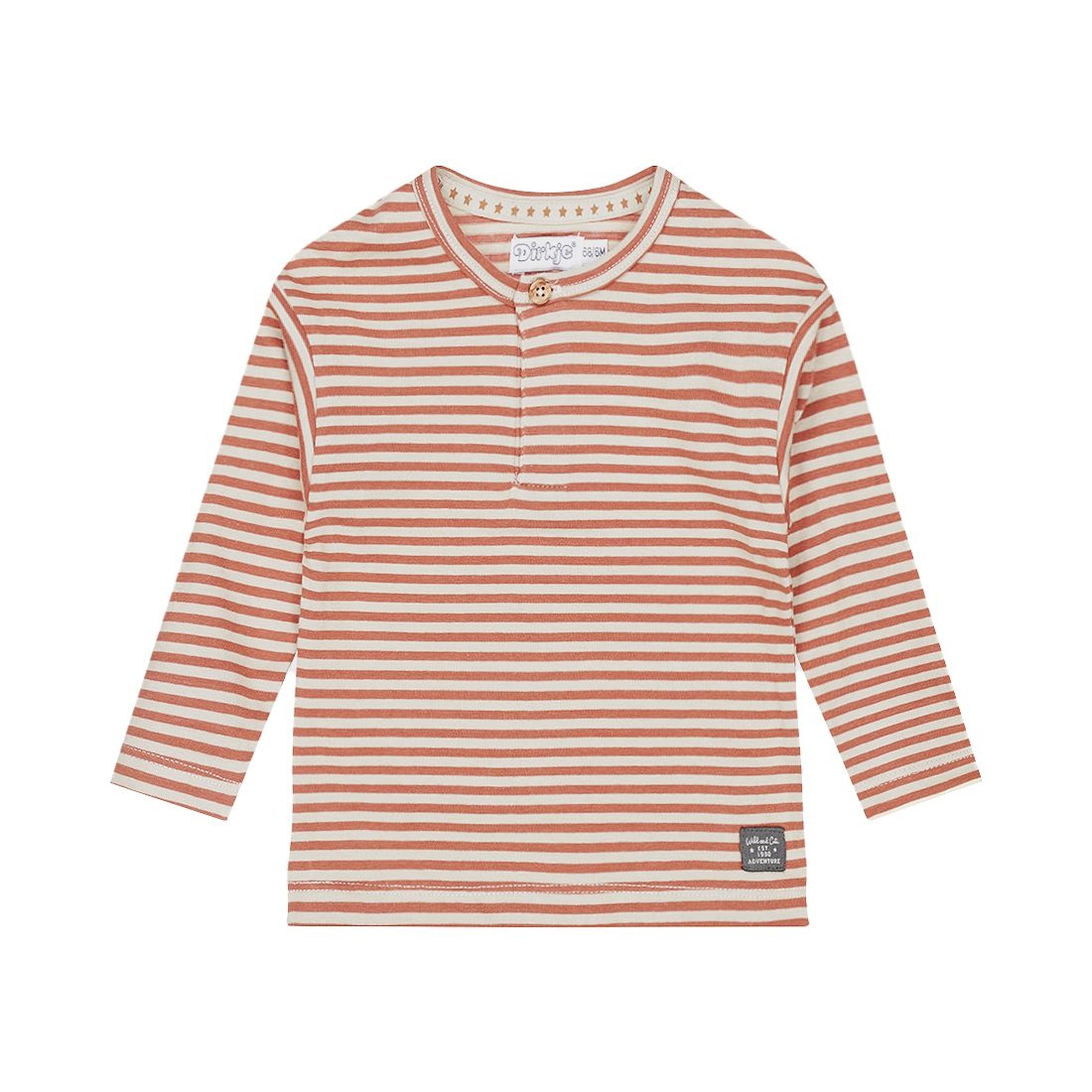 Dirkje-Jongens T-shirt l.s. verlaagde schouder-Pebble
