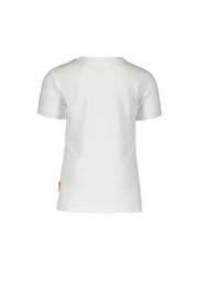 Bampidano-Baby  Girls short sleeve T-shirt Ella plain with print SUMMER-White