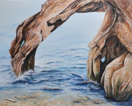 Water gives and takes;  80 x 100 cm 3d