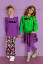 Studio Chill-Meisjes t-shirt ls Manouk-Paars