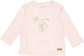 Little Dutch-T-Shirt lange mouw opdruk Bunny vlinder-Roze