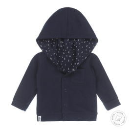 Dirkje-Baby Boys cardigan reversible Bio Cotton-Navy