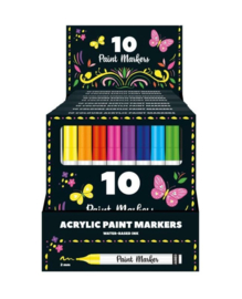 Interstat-Set met 10 acryl verfstiften-multi colour